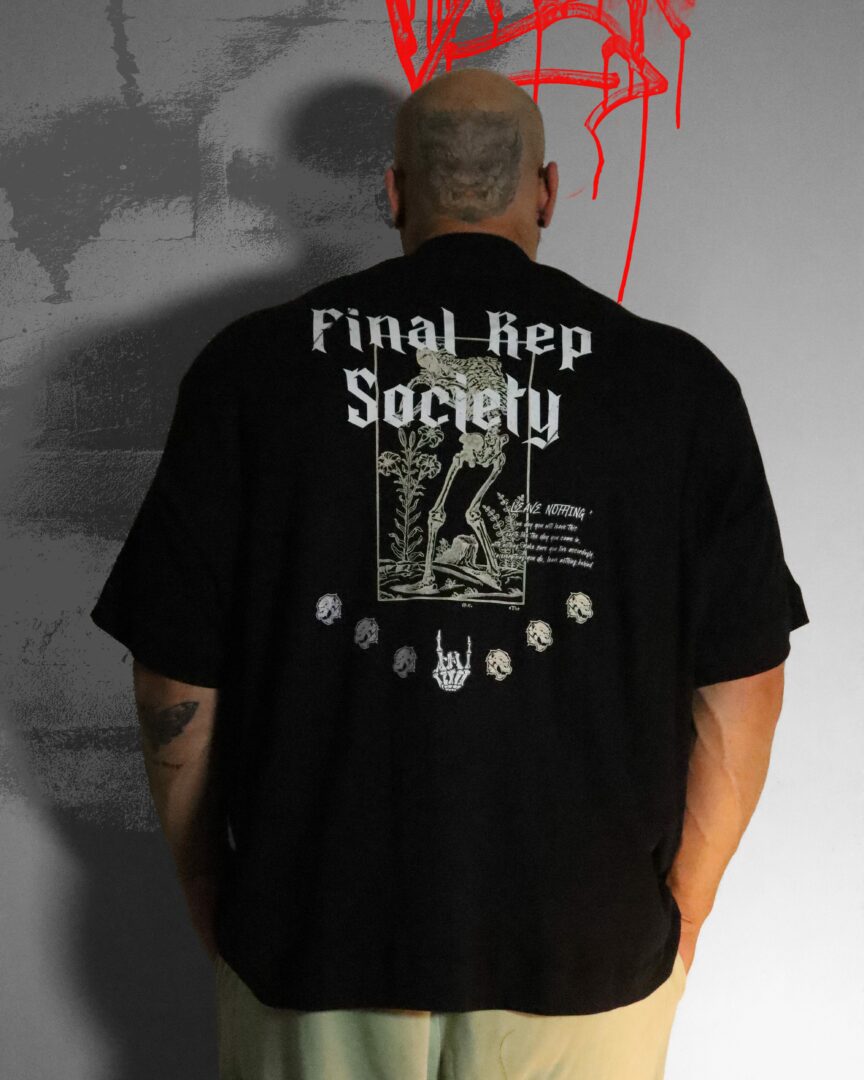 a) 'Leave Nothing' Premium Black Oversized T