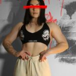 'Mono' Black sports bra