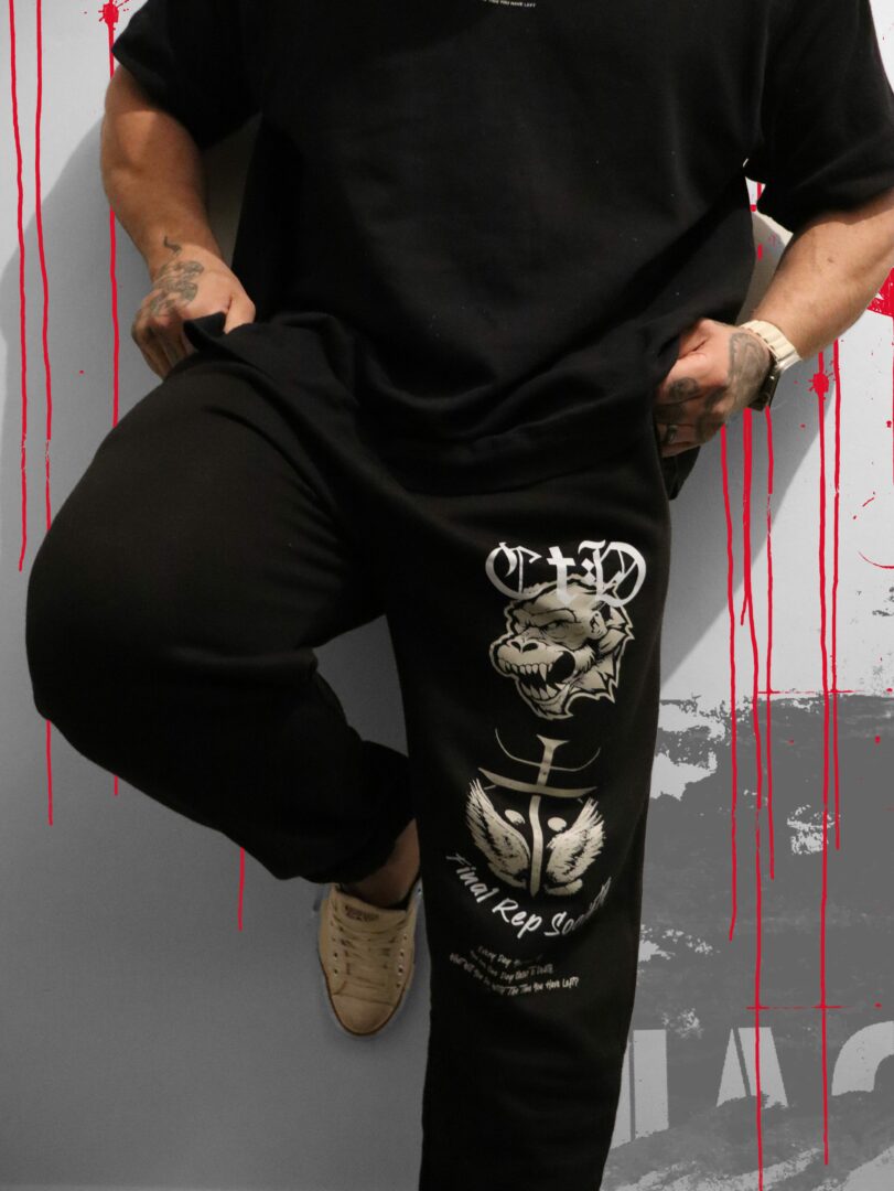 a) 'one of us' Premium Black Jogger